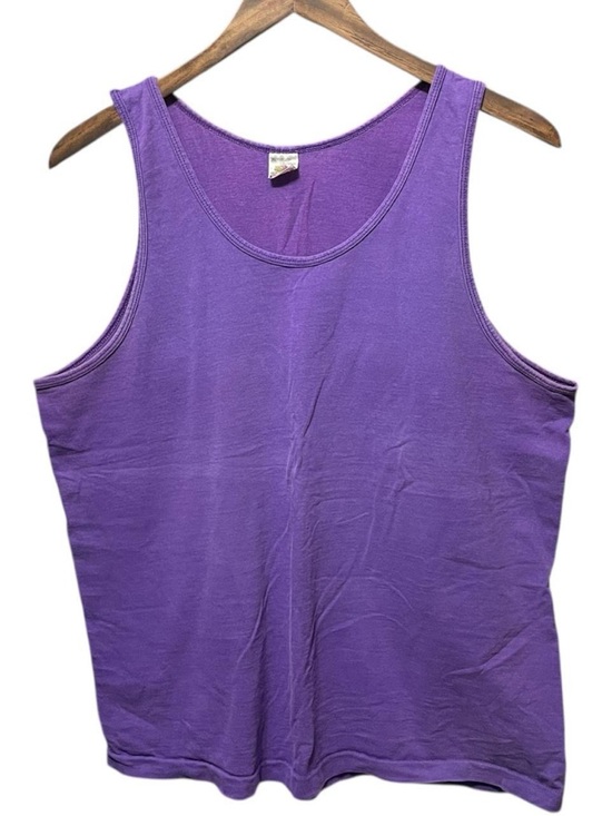 Fruit of the Loom Other - vintage 80s 90s plain blank purple made in USA sleeveless muscle shirt tank top